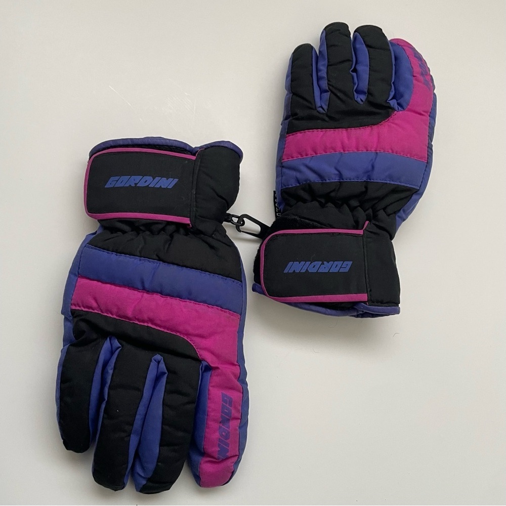 80s 90s Gordini Winter Gloves Snow Ski Snowboard Retro Pink Purple Womens Large